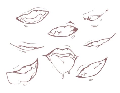 Biting Lip Drawing Reference How To Draw Bite Bottom Lip