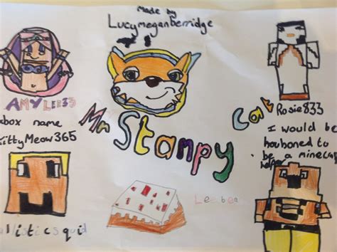 Lucy Has Made A Picture Of Stampy And His Minecraft Helpers Lucymegan