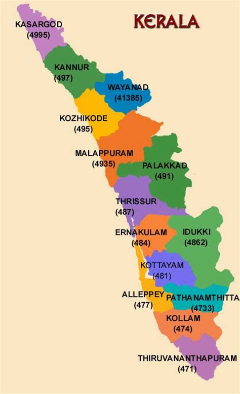 Map of kerala with state capital, district head quarters, taluk head quarters, boundaries, national highways, railway lines and other roads. Kerala - Discover Kerala with Visit-India.com