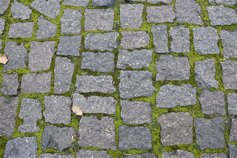Hd Wallpaper Paving Stones Grass Moss Ground Away Repetition