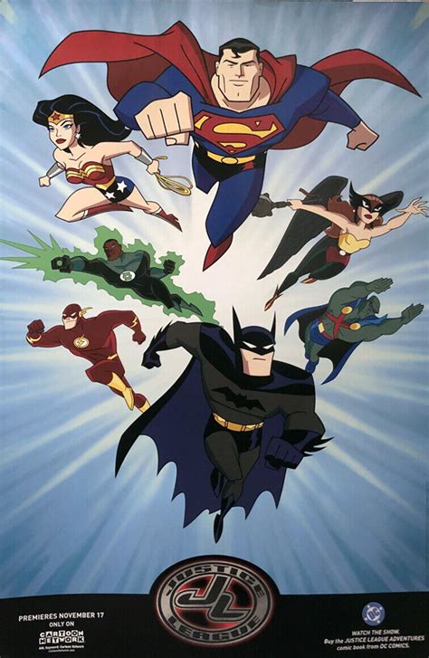 Justice League Animated Series Promo Poster Dc Tv Bruce Timm Jlu Jla