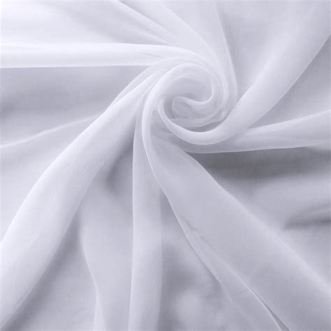 Chiffon Fabric White By The Yard