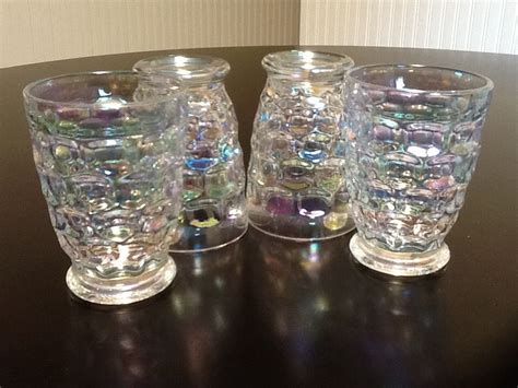 Federal Yorktown 6oz Drinking Glasses Set Of 4 Retro Glassware Vintage Glassware Glassware