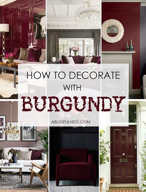 How To Decorate With Burgundy Burgundy Living Room Burgundy Bedroom