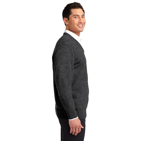 Port Authority Sw300 Value V Neck Sweater Charcoal Grey