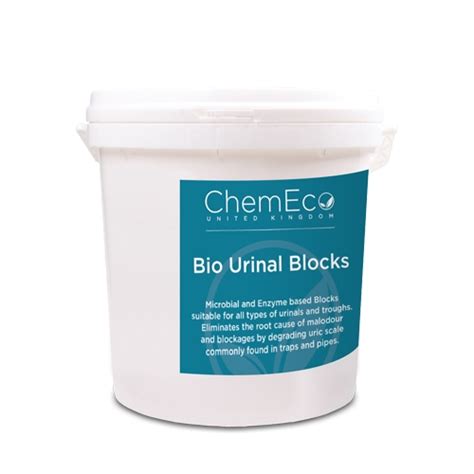 Chemeco Bio Urinal Blocks Tub 50 Blocks Per Tub Blue Blue 50 Blocks Per