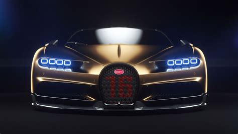 Gold Bhuggati Chiron Front 2020 In 2022 Bugatti Chiron Bugatti Car