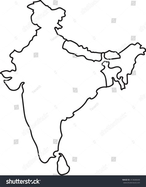 India Map Sketch