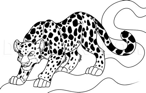 How To Draw A Cartoon Jaguar Step By Step Drawing Guide By Dawn