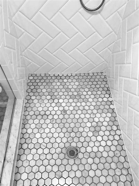Transform Your Bathroom With A Stunning Marble Hex Tile Shower Floor Edrums