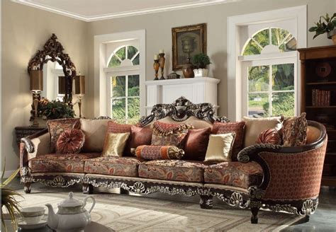 HD Homey Design Upholstery Living Room Set Victorian European Classic Design Sofa Set