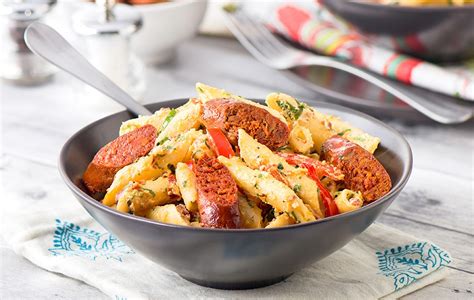 Add the garlic and cook until softened. Penne & Chorizo Carbonara - V&V Supremo Foods, Inc.
