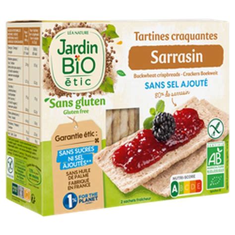 Tartines Craquantes Sarrasin Sans Sel Bio Sans Gluten Jardin Bio Tic