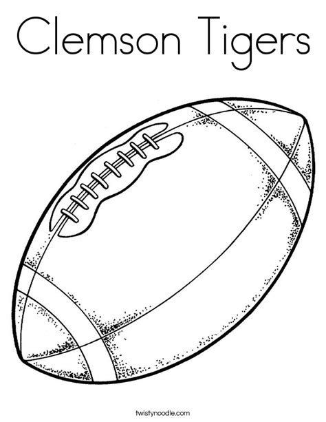 Clemson Tigers Coloring Page - Twisty Noodle