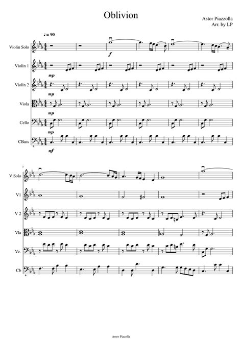 Download astor piazzolla oblivion sheet music and printable pdf music notes. Oblivion sheet music composed by Astor Piazzolla Arr. by ...