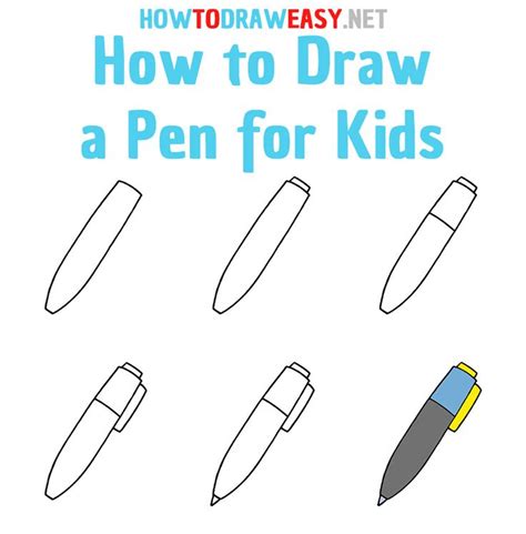 How To Draw A Pen Step By Step Easy Pen Drawing Drawing Classes For