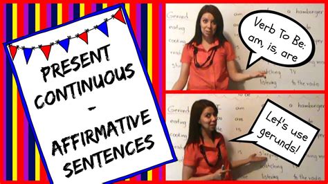 Present Continuous Affirmative Sentences Youtube