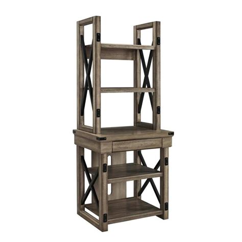 Ameriwood Home Wildwood Rustic Gray 5 Shelf Bookcase In The Bookcases