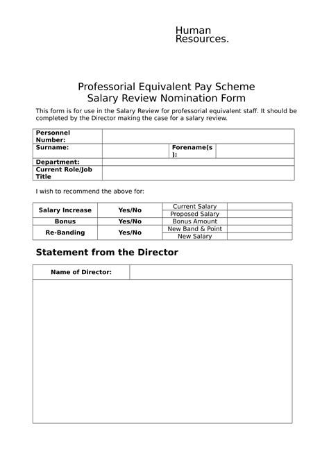 Free 15 Salary Review Forms In Pdf Ms Word Excel