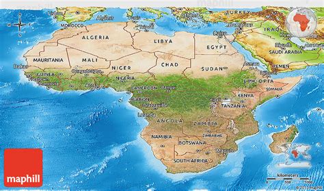 Physical Map Of North Africa Map Of Africa Physical Features Labeled