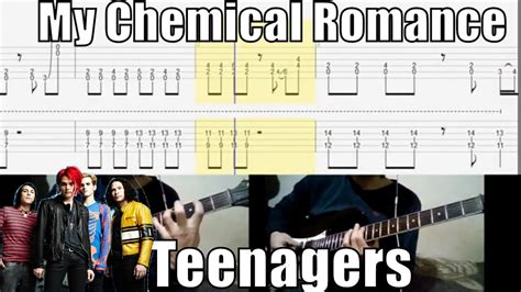 My Chemical Romance Teenagers Guitar Cover With Tab Youtube