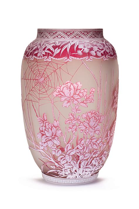 An English Cameo Glass Vase Circa 1880 1890 Attributed To Thomas Webb And Sons Indistinctly