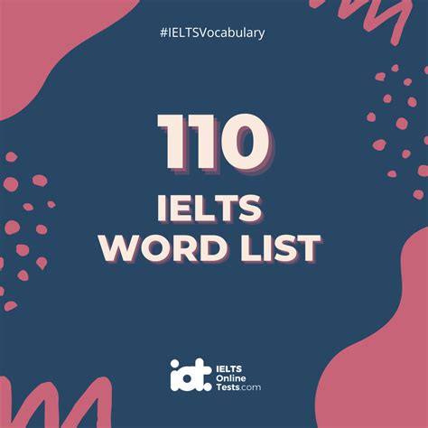 110 Ielts Words Ielts Vocabulary List
