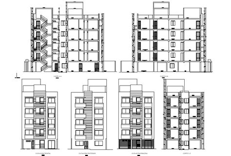 Residential Apartment Design Plans In Autocad File Cadbull