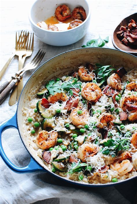 Slice zucchini, saute in oil over medium heat for about 5 minutes until tender crisp; Risotto with Shrimp, Bacon and Zucchini | Bev Cooks