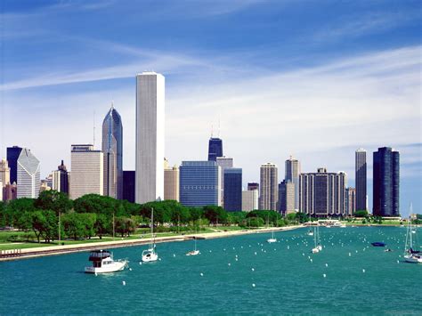 Lake Michigan Chicago Skyline Wallpaper High Definition High