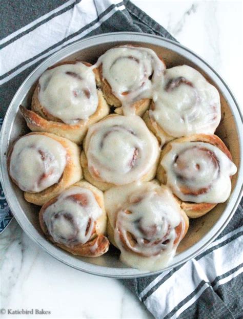 Stir together 1/4 cup sugar and 1 tbsp cinnamon and sprinkle all of it evenly over buttered dough. cinnamon roll icing without powdered sugar