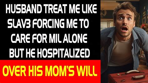 Husband Treat Me Like Siave Forcing Me To Care For Mil Alone But He Hospitalized Over His Moms