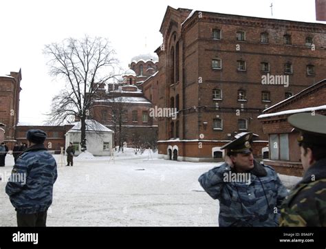 The Russian Interior Ministry Officers In The Kresty Prison Yard In St