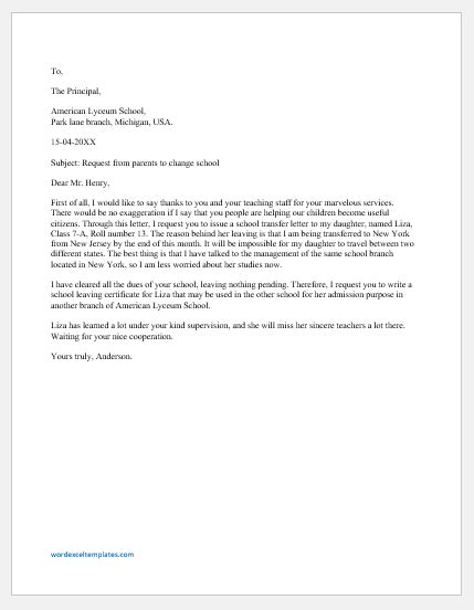 You have to choose 1 for hindi, 2 or english, 3 for kannada, 4 for malayalam, 5 for tamil, 6 for telugu, and 7 for other languages. School Transfer Request Letter by Parents | Word & Excel ...