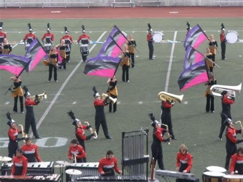 Fair Lawn Marching Band And Color Guard Competing For National Tile On