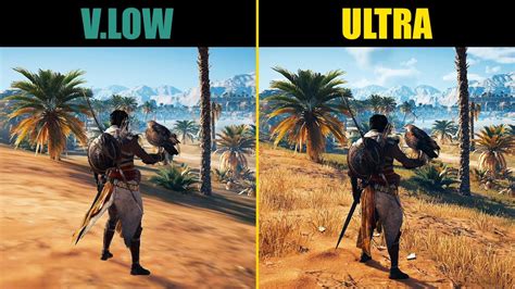 Assassin S Creed Origins Very Low Vs Ultra High Graphics Comparison