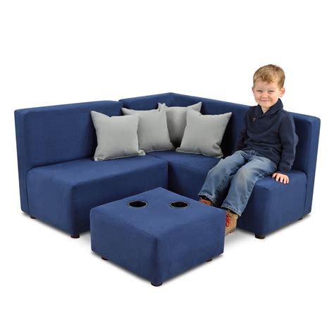 Kangaroo Trading Kids 7 Piece Upholstered Sectional Sofa Upholstered