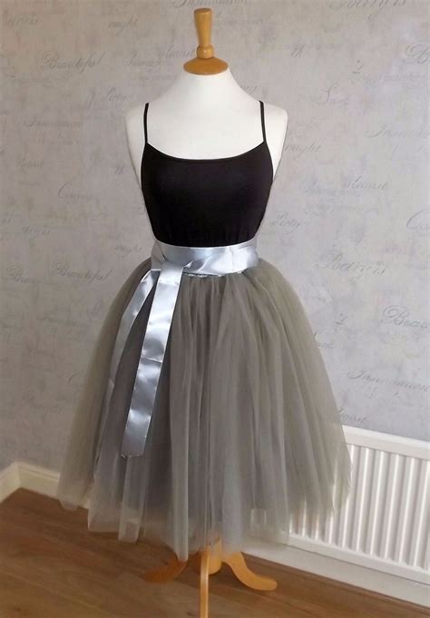 Adults Tutu Tulle Skirts Pink Grey White Black Under £30 £40 Uk