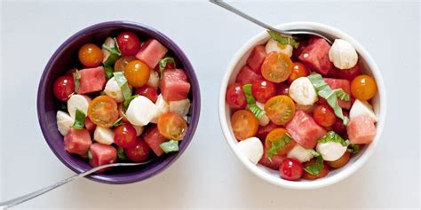 Watermelon Caprese Salad Recipes With Cherry Tomatoes Popsugar Food