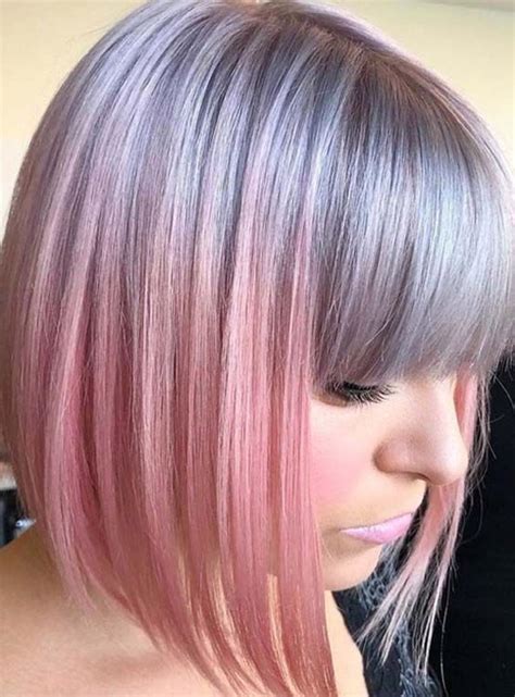 63 Pretty Silver Grey To Pastel Pink Hair Color Hairstyles Pool Hair Color Highlights Hair