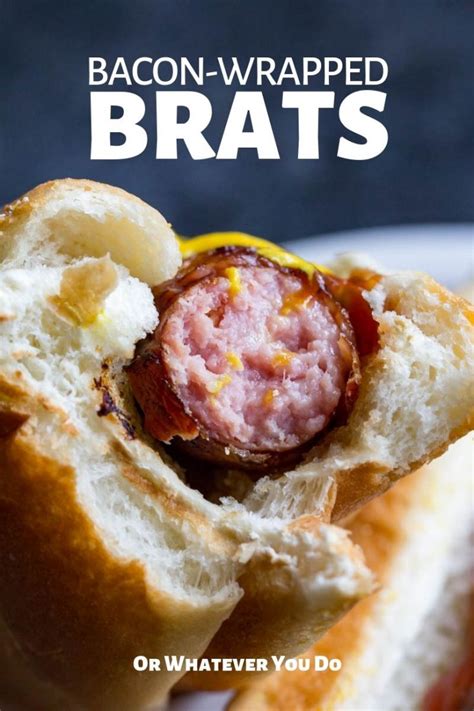 Bacon Wrapped Brats Cheddar Bratwurst With Bacon