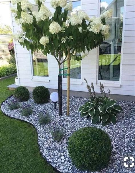 30 Awesome Front Yard White Rock Landscaping Ideas Small Front Yard