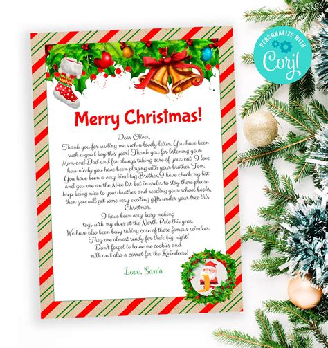 North Pole Letter Letter From Santa Editable Santa Letter Download