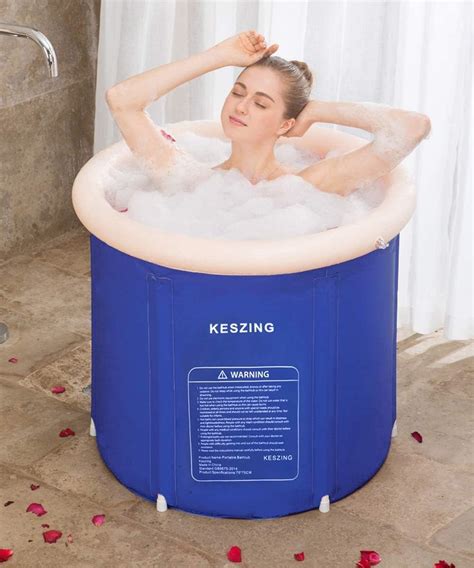 Keszing Inflatable Bathtub Portable Bathtub Adult ，foldable Camping
