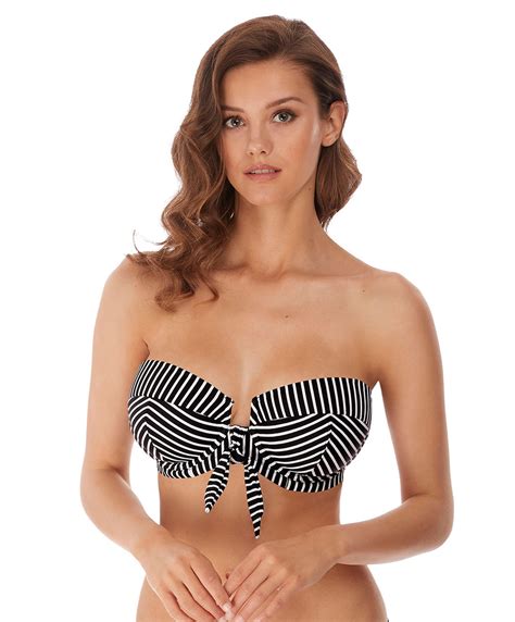 Maillot de bain bandeau paddé armatures multipositions Beach Hut noir