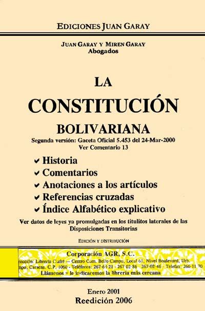 constitucion de la republica bolivariana de venezuela