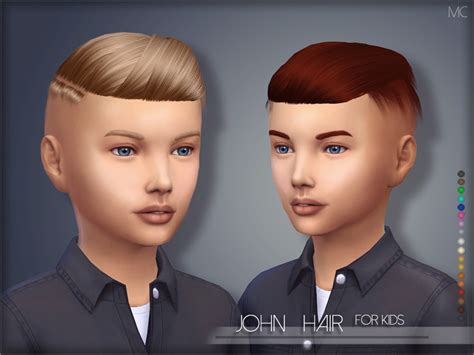 Mathcope John Hair Kids Toddler Hair Sims 4 Kids Hairstyles Sims 4