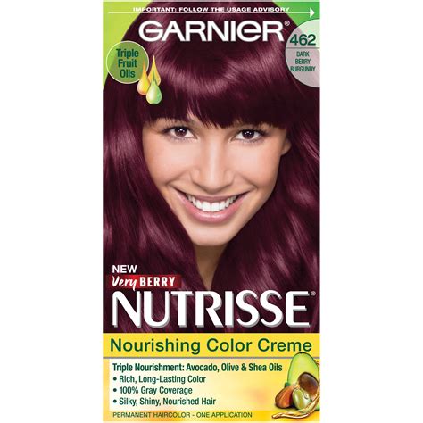 Garnier Nutrisse Nourishing Hair Color Creme Reds 462 Dark Berry Burgundy 1 Kit
