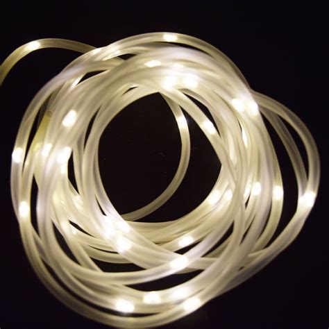 Fantado 50 Warm White Led Solar Powered Garden Stake Rope Tube String