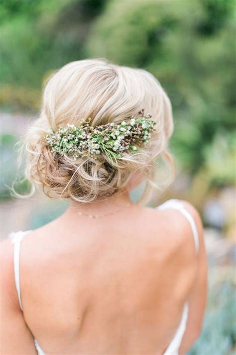 Updo Boho Chic Wedding Hairstyle Emmalovesweddings